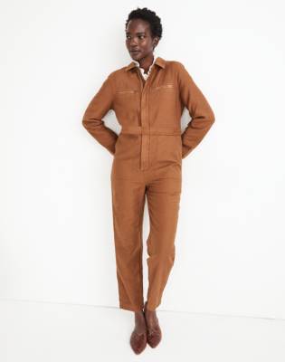 madewell straight leg zip overalls