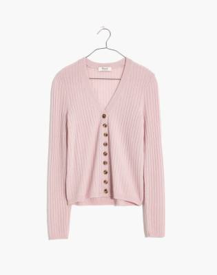 cashmere ribbed cardigan