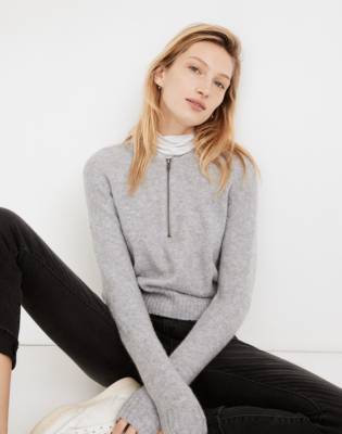 pullover sweater with zipper