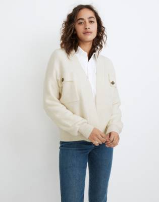 madewell white cardigan