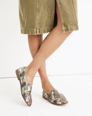 madewell snakeskin loafers