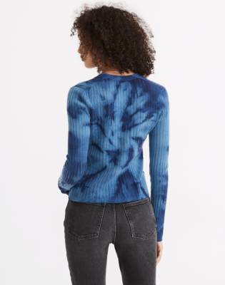 tie dye cardigan sweater