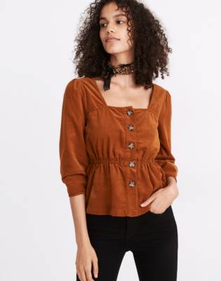 button peplum top