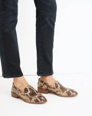 madewell snakeskin loafers