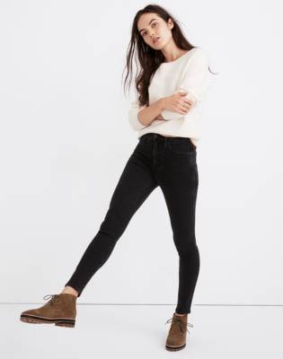 madewell black high rise jeans