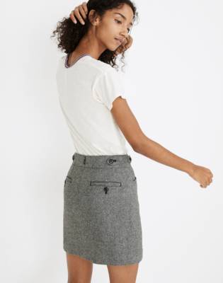 herringbone a line skirt