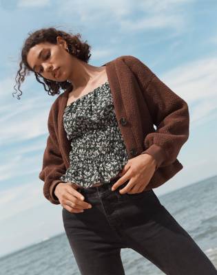 madewell cropped cardigan