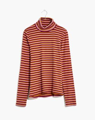 Ribbed Turtleneck Top In Chilton Stripe