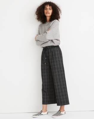 wide leg knit crop pants