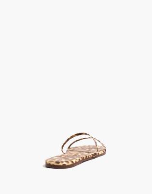 leopard print leather sandals