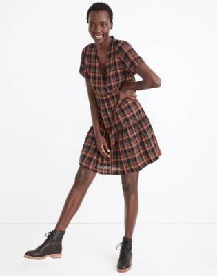 short plaid dress