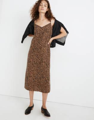 slip dress leopard print