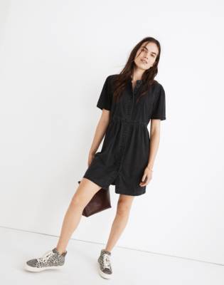 madewell black denim dress