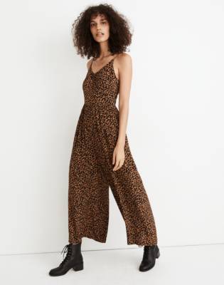 madewell ruched wide leg jumpsuit