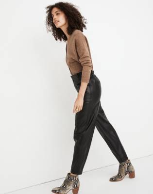 leather pull on pants