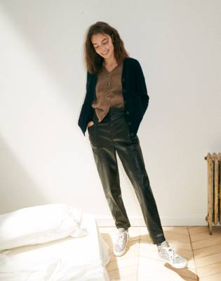 madewell denim paperbag pants