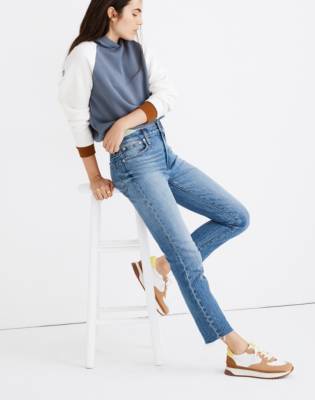 petite raw hem jeans