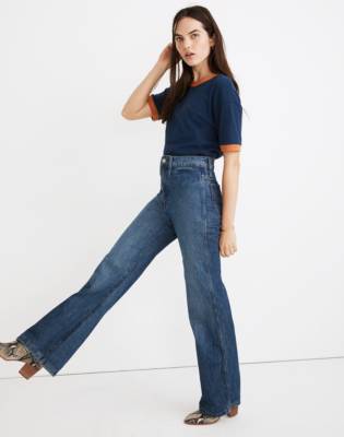 madewell high rise flare jeans