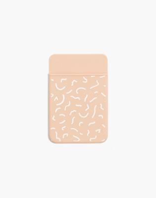 Mw Silicone Stick-on Phone Wallet In Avalon Pink