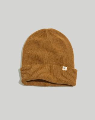 Recycled Cotton Cuffed Beanie in dried cedar