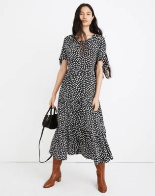 madewell black floral dress