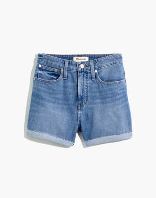 curvy fit denim shorts