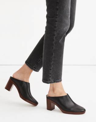 platform mules closed toe