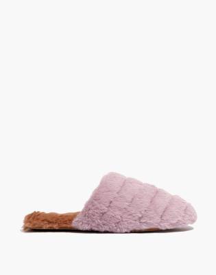 madewell fleece scuff slipper