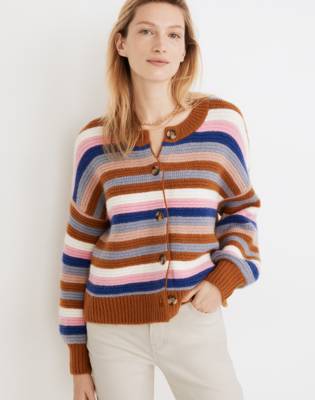 quilted down & wool short cardigan