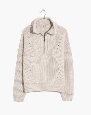 pullover sweater with zipper