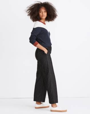Huston Button-Front Ankle Pants in Checked Corduroy in null image 2