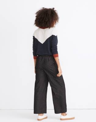 Huston Button-Front Ankle Pants in Checked Corduroy in null image 3