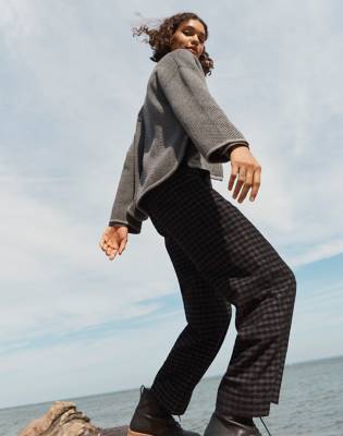 Huston Button-Front Ankle Pants in Checked Corduroy in null image 5