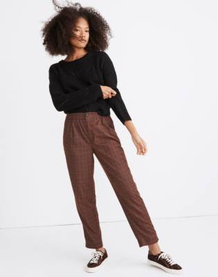 flannel track pants