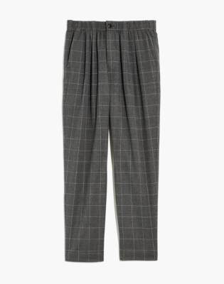 black and grey plaid pants