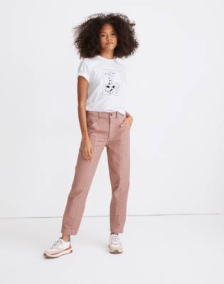 high rise tapered pants