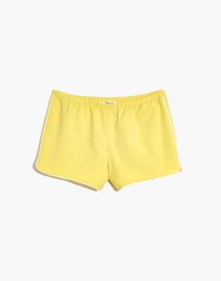 Knit Bedtime Pajama Shorts in pale citron image 4