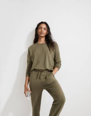 Madewell Plus Mwl Superbrushed Easygoing Sweatpants In Kale