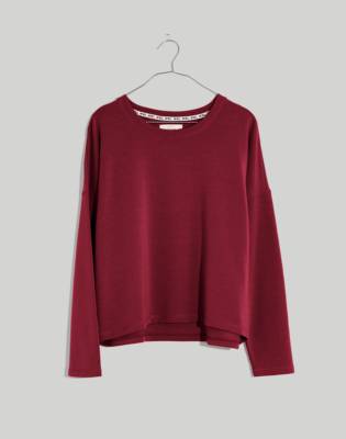 Mw L Superbrushed Easygoing Sweatshirt In Vintage Mulberry
