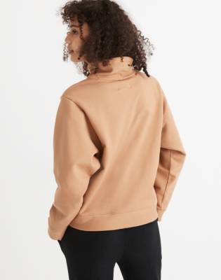 MWL Ribbed Funnelneck Sweatshirt in earthen clay image 3