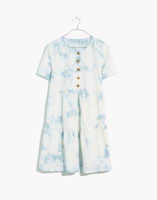 white cotton dress for tie dye