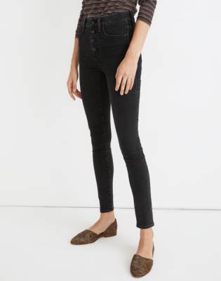 10" High-Rise Skinny Jeans in Robert Wash: Button-Front Edition in robert wash image 4