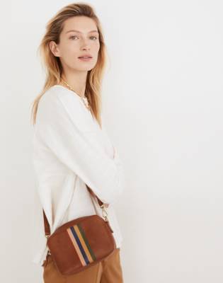 The Transport Camera Bag: Rainbow Striped Edition in sweet tulip multi image 3