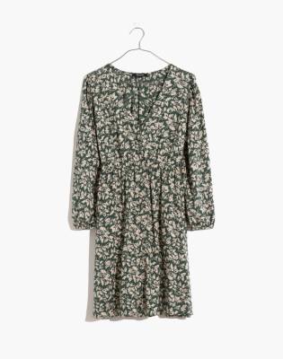 madewell black floral dress