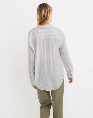 Oversized Ex-Boyfriend Shirt in Fanning Stripe in null image 3