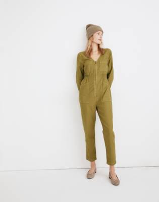 madewell patch pocket sweater jumpsuit