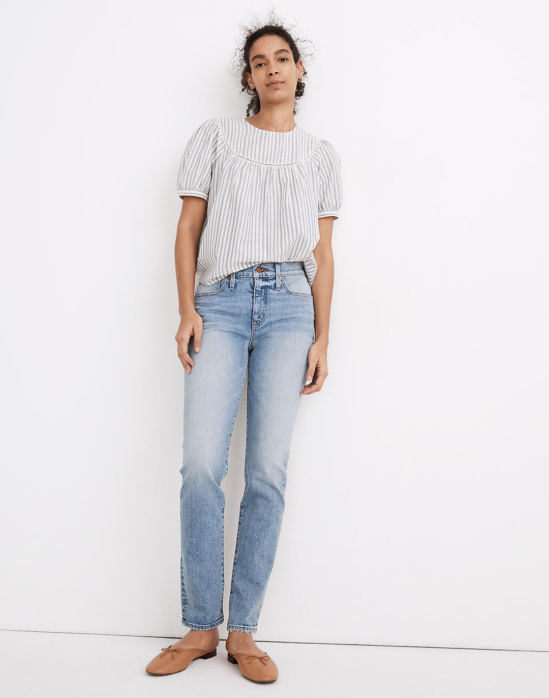 Tomboy Straight Jeans in Glover Wash in glover wash image 1