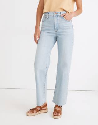 madewell slim wide leg full length jeans