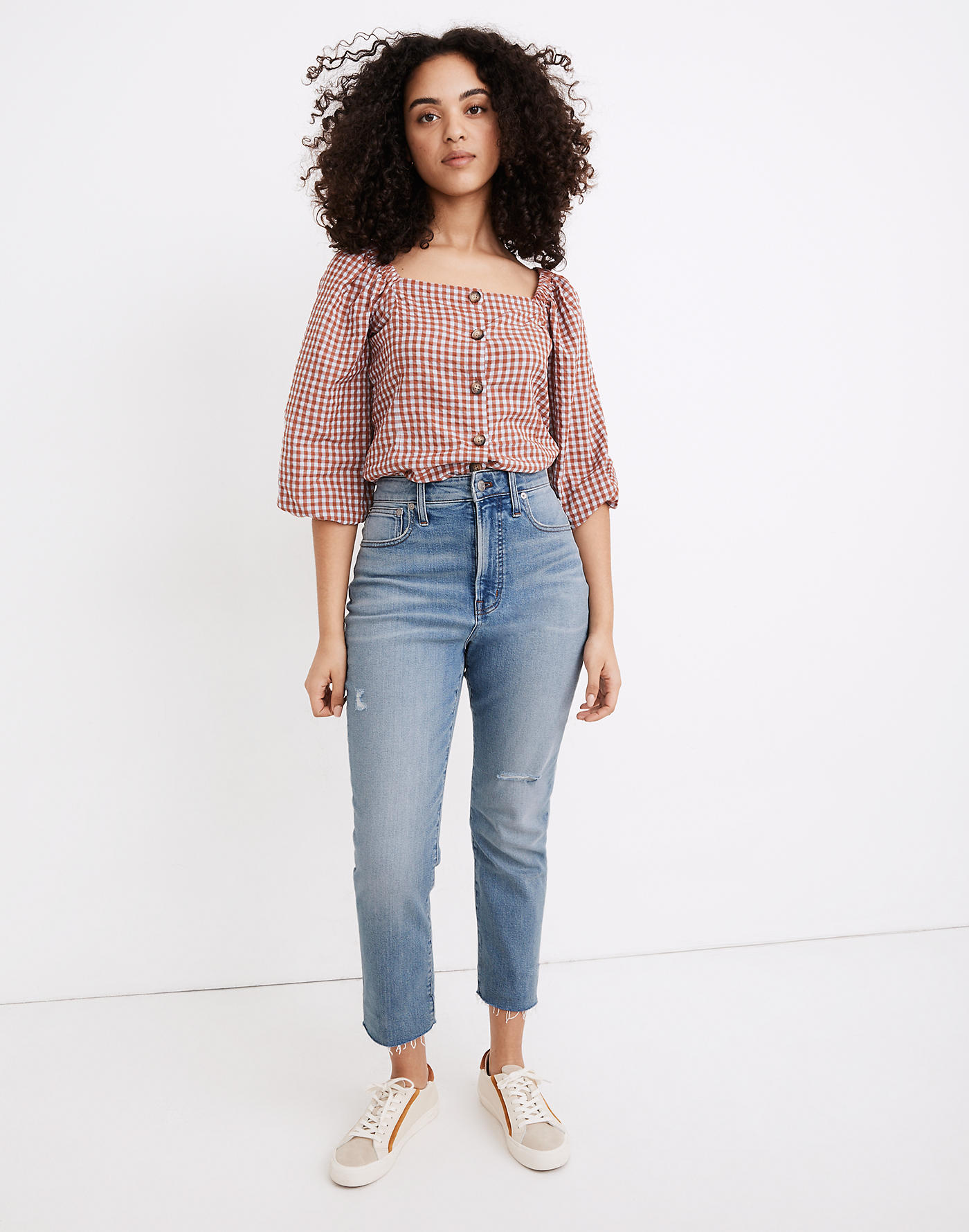 Madewell The Curvy Perfect Vintage Jean in Coffey Wash: Worn-In Edition
