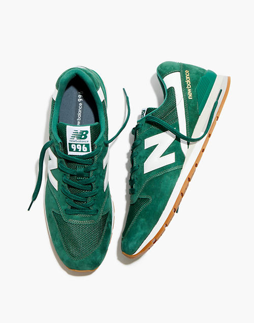 Conclusión Humo Seis New Balance® Leather 996 Sneakers in Forest Green